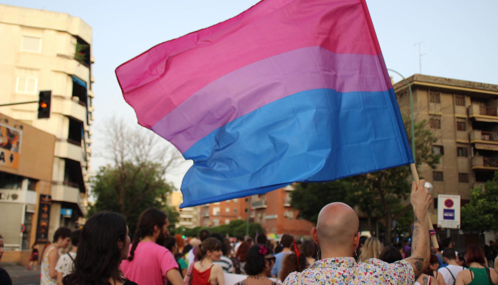 Bandera bisexual orgullo Sevilla